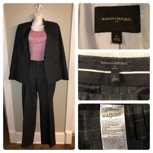 Banana Republic jacket and pants suit.